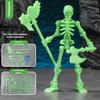 Three-Dimensional Skeleton Action Figure Wearable Can Movable Skull Model Multi-Articulable Multicolor Skeleton Assembly Toys