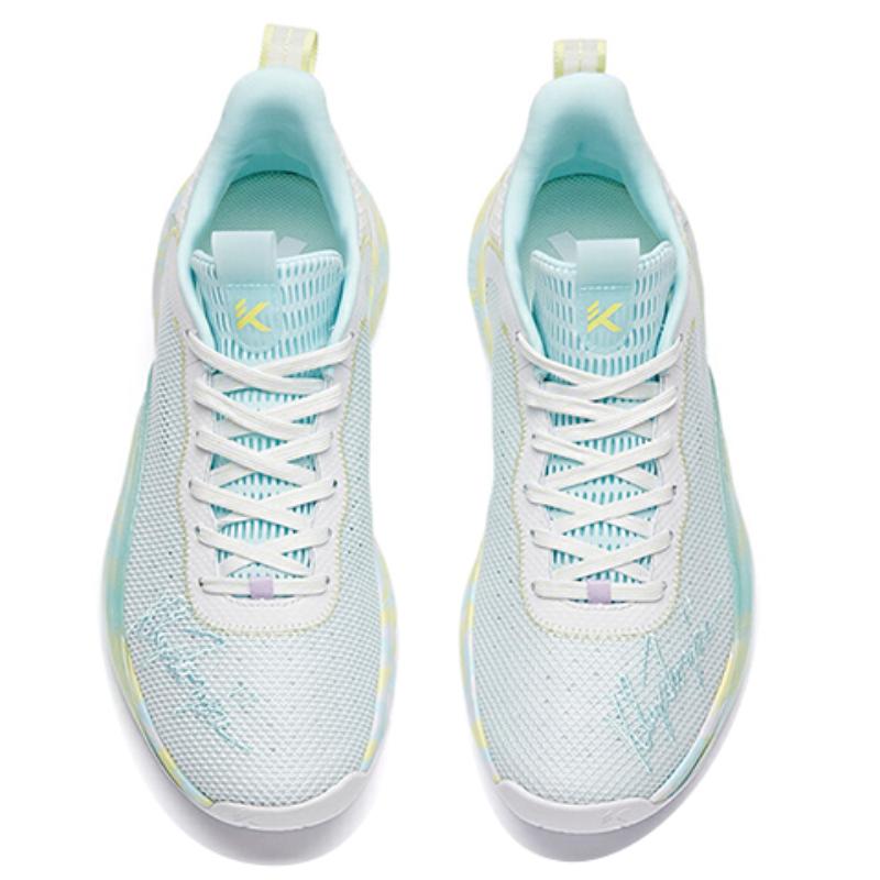 Anta Light Cavalry 6 Anti-Slip Wear-Resistant Low-Top Basketball Shoes White Blue Green Sneakers 112121605-7