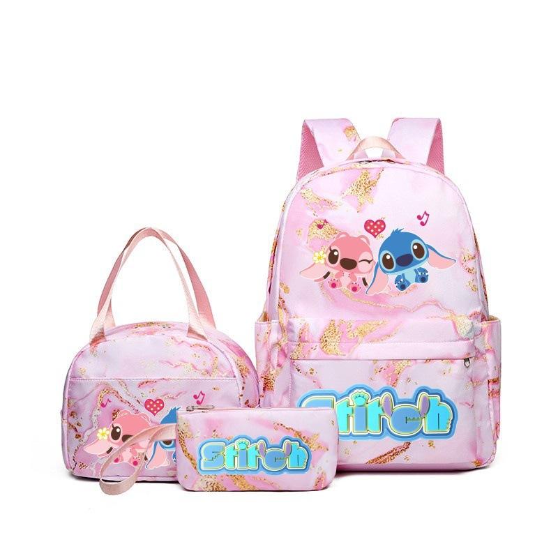 Student Schoolbag Three-Piece Set, Wear-Resistant And Breathable Large-Capacity Backpack, Youth Travel Backpack, Computer Bag