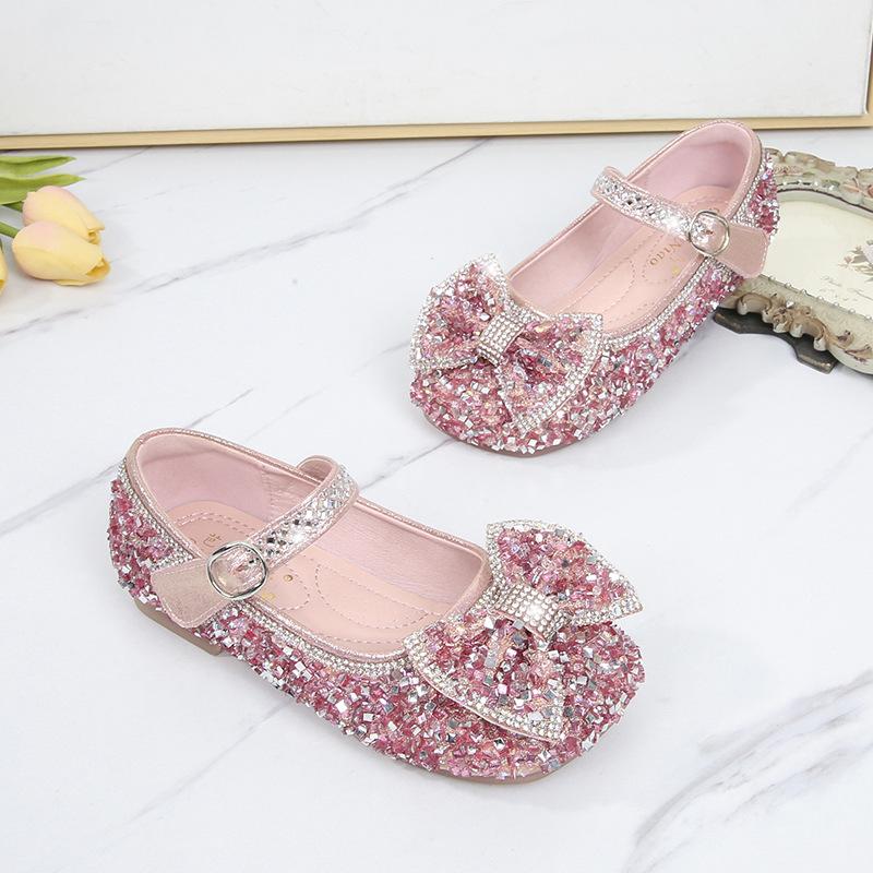 Girls Princess Shoes 2026 Summer Comfort Little Girl Aisha Elementary and Secondary School Children's Show Shoes