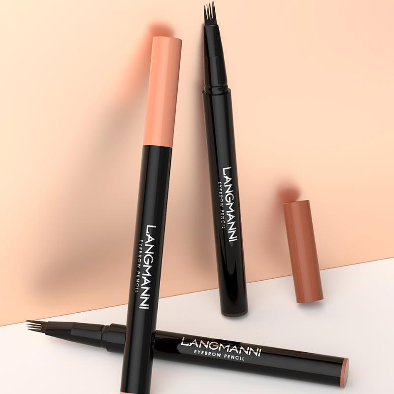 Three Color Four Claw Eyebrow Pencil, Three-dimensional, Natural, Not Easy To Smudge, Long-lasting and Smooth