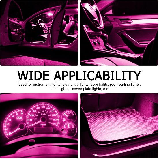 10PCS T10 194 168 147 Car LED Dash Lights, with Twist Lock Socket LED Lights, Car Interior Replacement Bulbs for Trunk Lights, Dome Lights, Dashboard