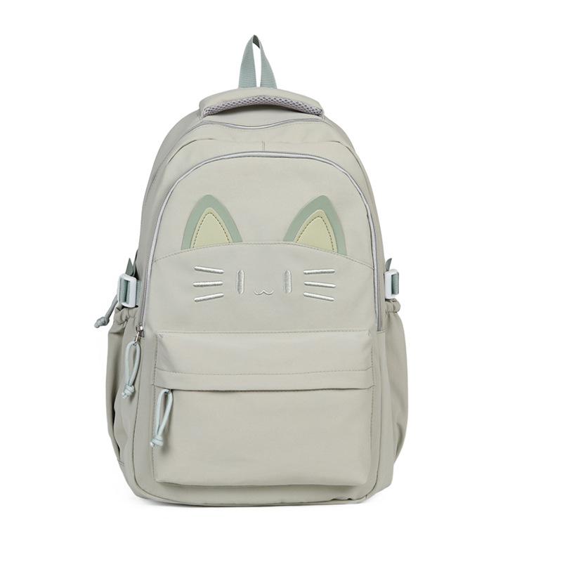 Schoolbag Japanese Cartoon Cat Schoolbag Female Junior High School Student Versatile Backpack Cute College Style Light Travel Backpack