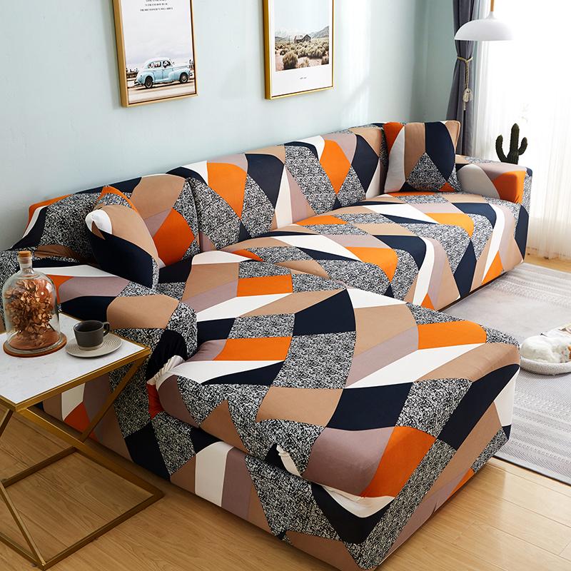 Spandex Corner Sofa Covers for Living Room Elastic Spandex Couch Cover Stretch Slipcovers L Shape Sofa Need Buy 2pcs Sofa Cover