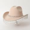 Heiß verkaufender Liebe Strass Fransen Western Cowboy Zylinder Party Party Lässiger Zylinder Hochzeit Jazzhut