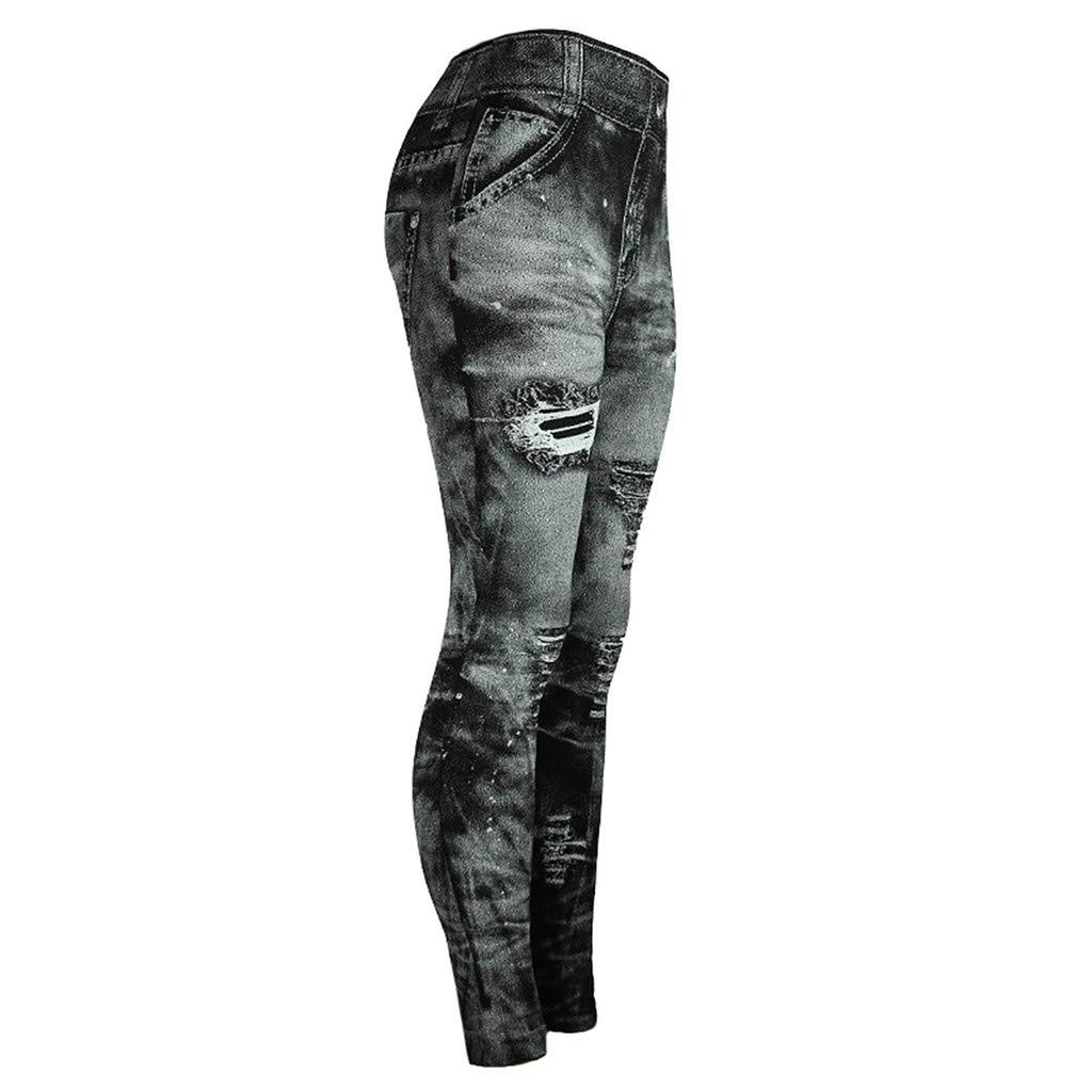 Yogabroeken Voor Dames Dames Casual Broeken Imitatie Denim Leggings Dames Elastisch Dames Slimme Broek Yoga Sportschool Sport