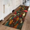 Vintage Autumn Forest Hallway Rug Runner Carpet Mat Mushroom Leaves Pattern Home Decoration Floor Rugs for Living Room Entryway