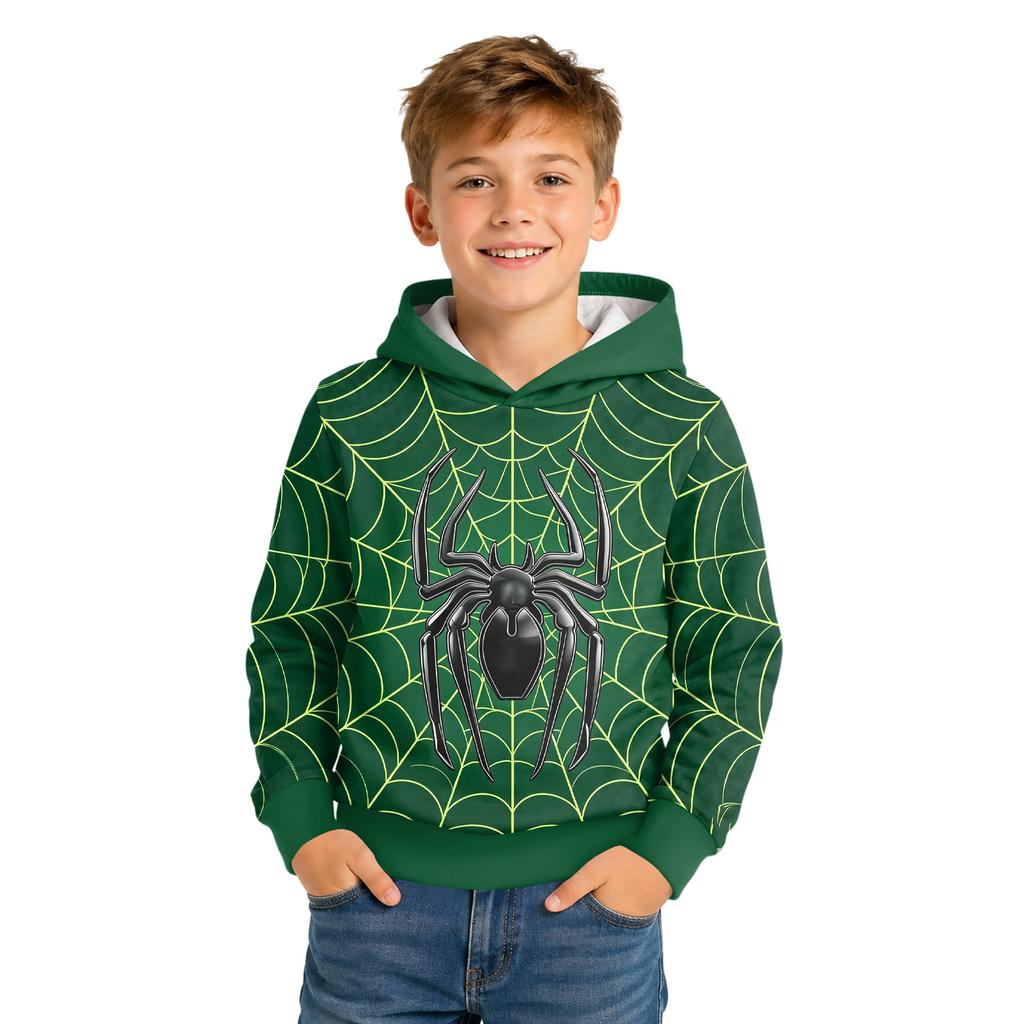 Kids Long Sleeve Loose Fit Geometric Print Top for Casual Everyday Wear