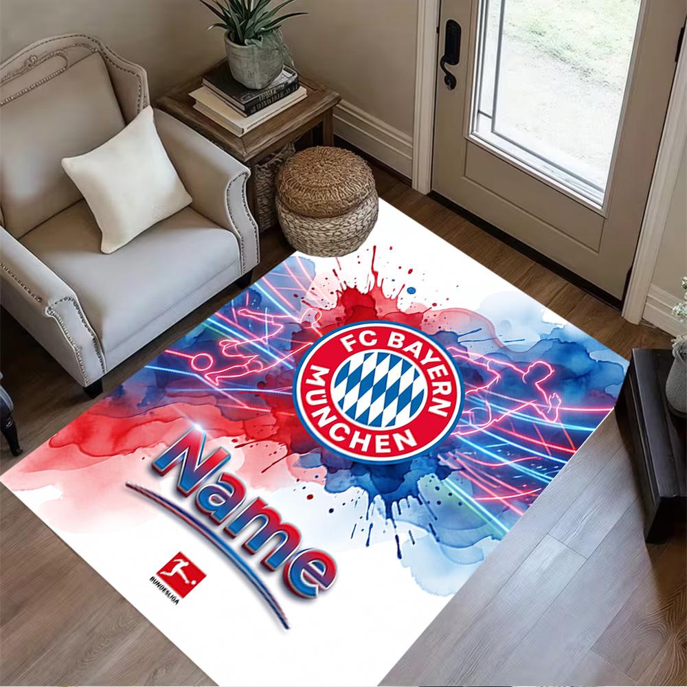 Bayern Munich Fan Artwork Carpet Suitable for Game Room Entryway Kitchen Outdoor Anti-slip Rug Decorate Offices Wedding Party Gift