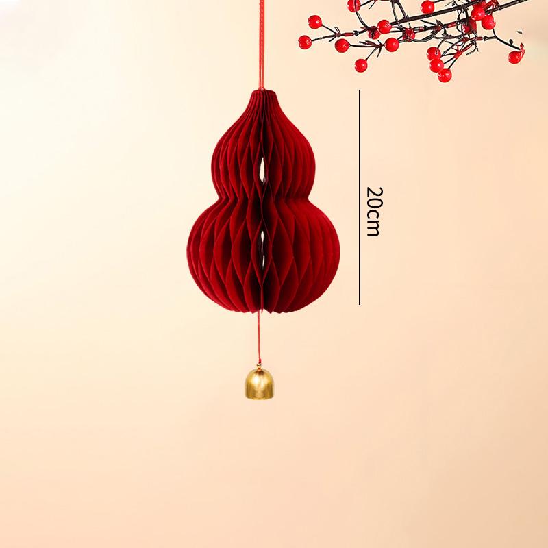 Chinese New Year Decoration Foldable Honeycomb Paper Lantern Hanging Pendants Christmas Spring Festival Wedding Decoration
