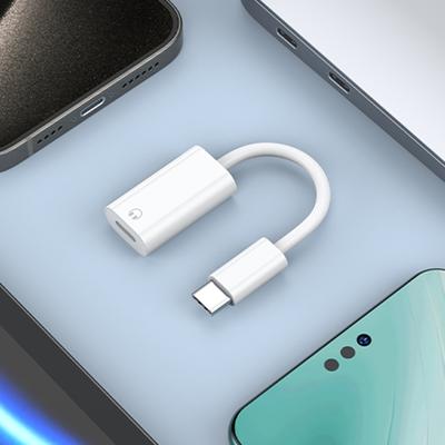 USB C To iOS Lightning Female Audio and Power Adapter Cable for Ios Earphone iPhone 15 16