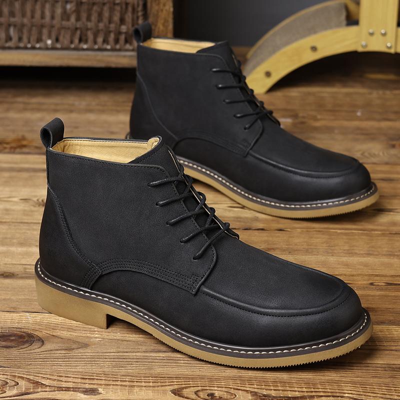 European American Style Autumn Winter Fashiable High Top Boots N Slip Wear-resistant Simple Generous Exquisite Short Boots 38 6100₽