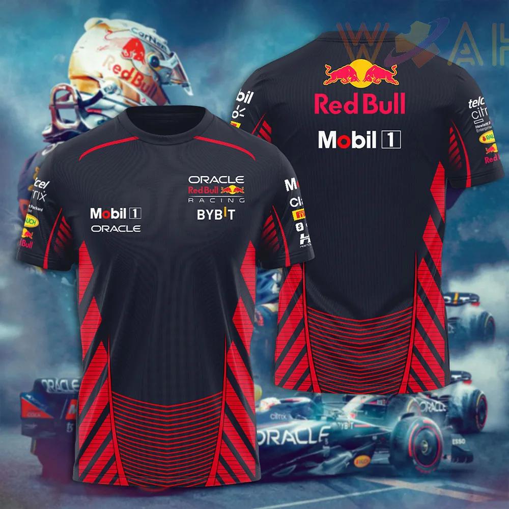 Bobby 2 Red Bull Print Hot Selling Outdoor Hardloop Sport T-shirt Heren Zomer Racepak Red Bull Merk Fiets Trainingspak S