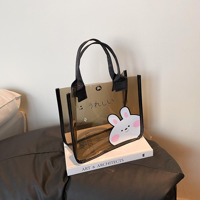 

Японская универсальная женская сумка прозрачная со скрытой пряжкой сумка для еды портативная ручная стирка косметичка работа мультфильм водонепроницаемый