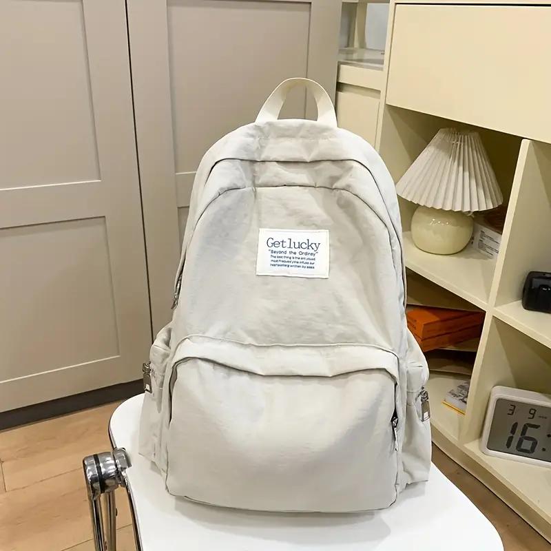 2025 Korean Backpack Women Ins Style College Bag - Simple Boho Versatile Rucksack Lightweight Casual Laptop Bag