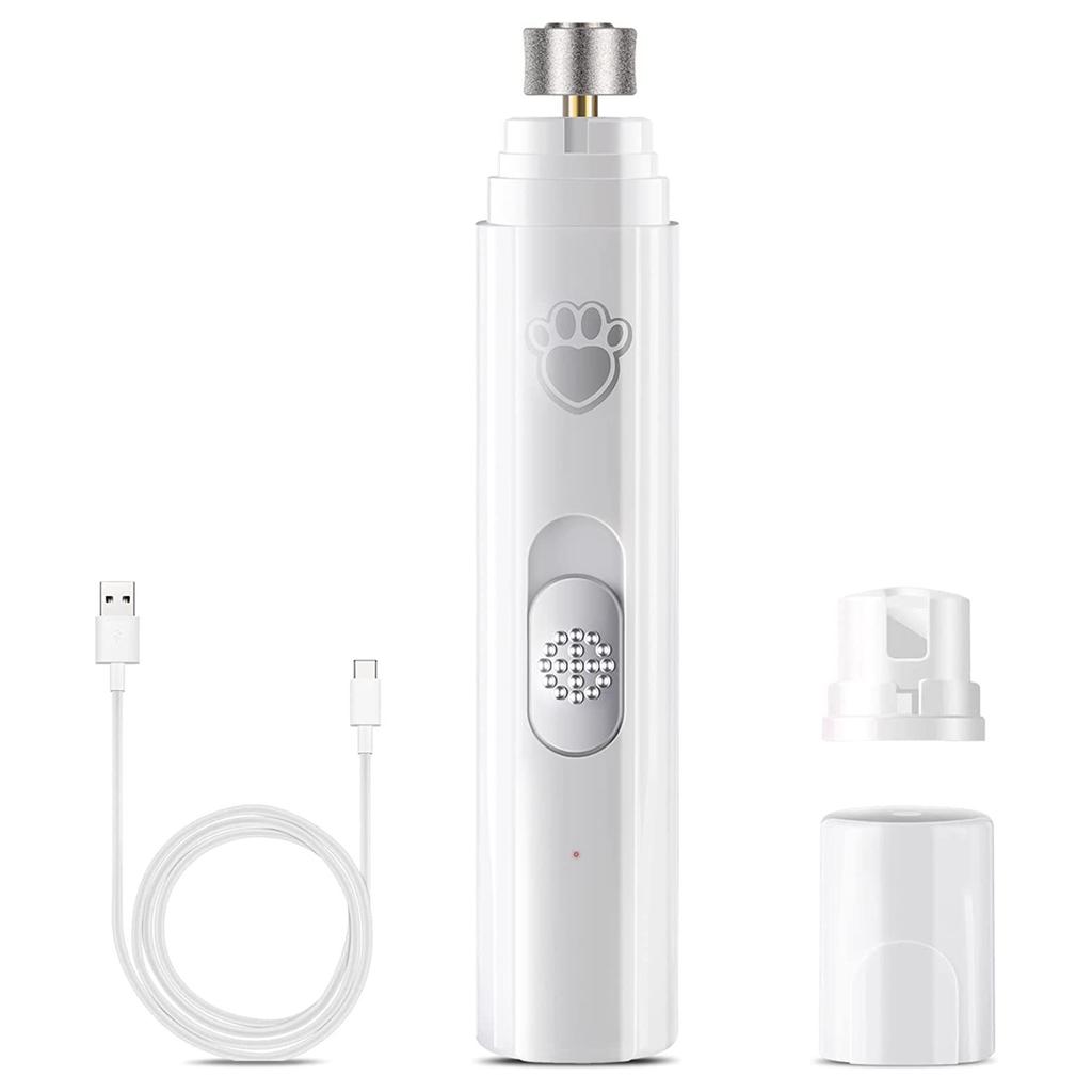 Nagelschleifer für Hunde, professionell, 2 Geschwindigkeiten, elektrisch, über USB wiederaufladbar, Haustier-Nagelschneider für die Pfoten-sichere Pflege von Katzen