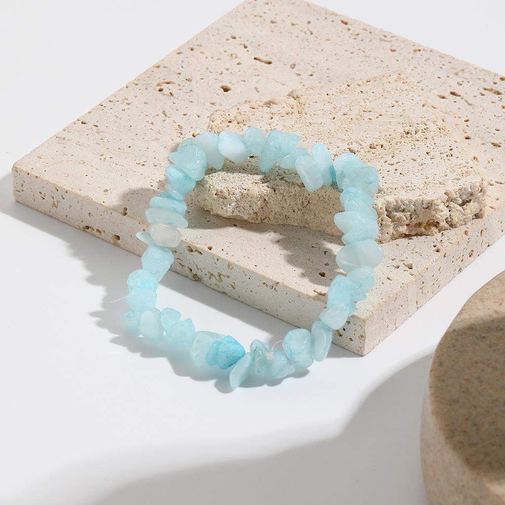 Elastic Bracelet Multi-color Beaded Bracelet Souvenir Bohemian Festival Crushed Stone 1pc Irregular Vacation Women Personality Daily Wear  Accessories