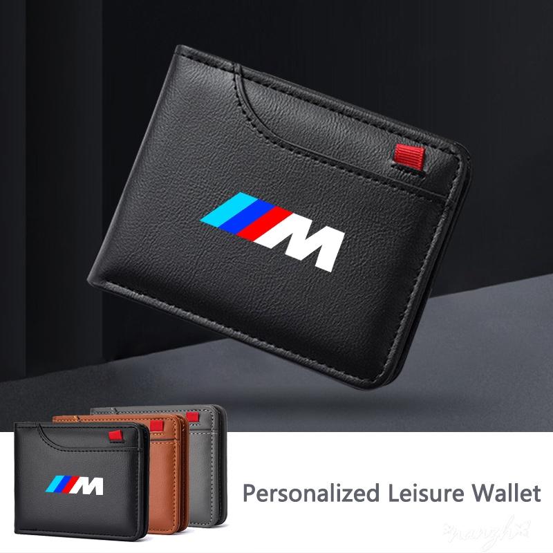Car Wallet Leather Mini Credit For BMW E46 E90 E60 F10 E39 F30 E36 F20 E91 E30 G30 G20 Card Purse Portable Small Wallet Keychain cyhk37