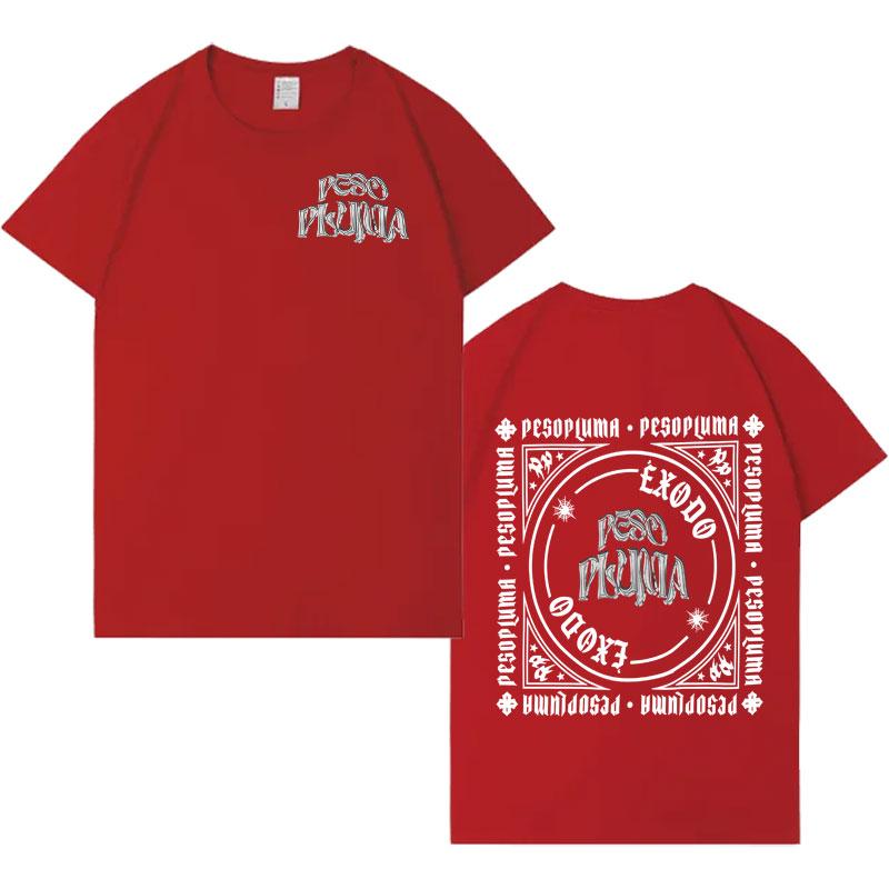 Singer Peso Pluma Fashion Double Sided Print Graphic Tshrits Men T Shirt Harajuku Oversized Short Sleeve Crewneck Gothic Clothes