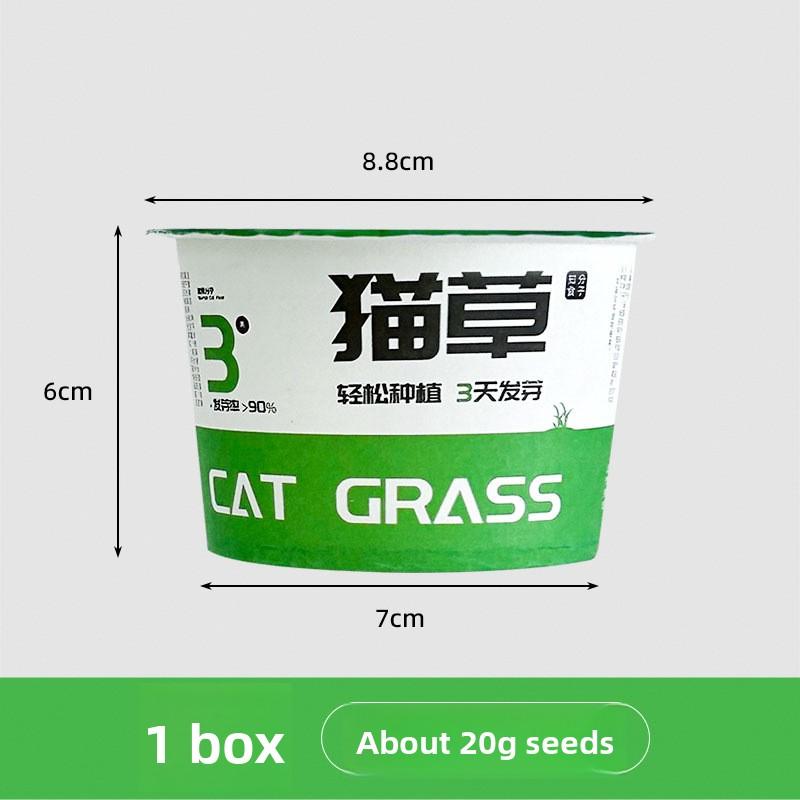 

Soil-Free Hairball Relief Digestive Aid Cat Grass Tinned Food 1 box of Cat grass tin