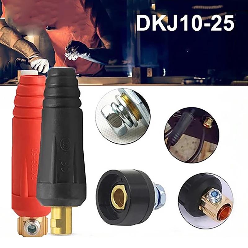 1 Set DKJ10-25 Europäischer Schweißmaschinenschweißkabel-Schweißkabelstecker Schnellkupplung Stecker Buchse Kabel