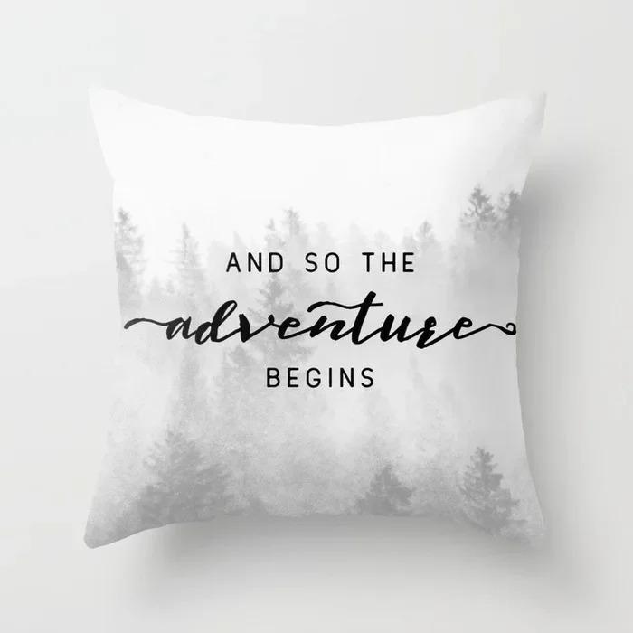 Geometric Blue Nordic Cushion Pillowcase Scandinavian Pillowcase