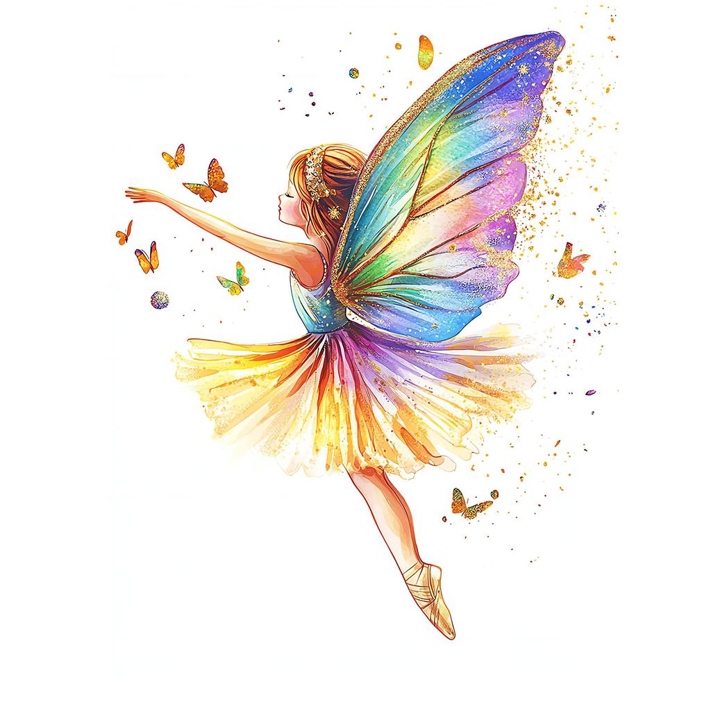 Ballerina W Tańcu - Plakat Dla Małej Tancerki Ballerina W Tańcu - Plakat Dla Małej Tancerki, 50X70 Cm, Bez Ramy, Płótno Premium Na Blejtramie