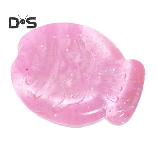 

Прозрачная игрушка-рыбка для снятия стресса, блестящая игрушка-щипок в виде морского леща, сенсорная игрушка для детей и взрослых, мягкая игрушка-мяч из термопластичной резины, успокаивающая игрушка-рыбка L розовый