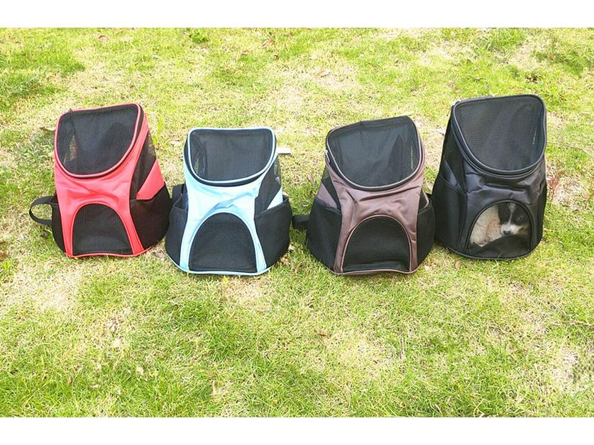 Mochila Respirável para Cão Pequeno - Oxford Mesh Ombro Duplo Bolsa Teddy