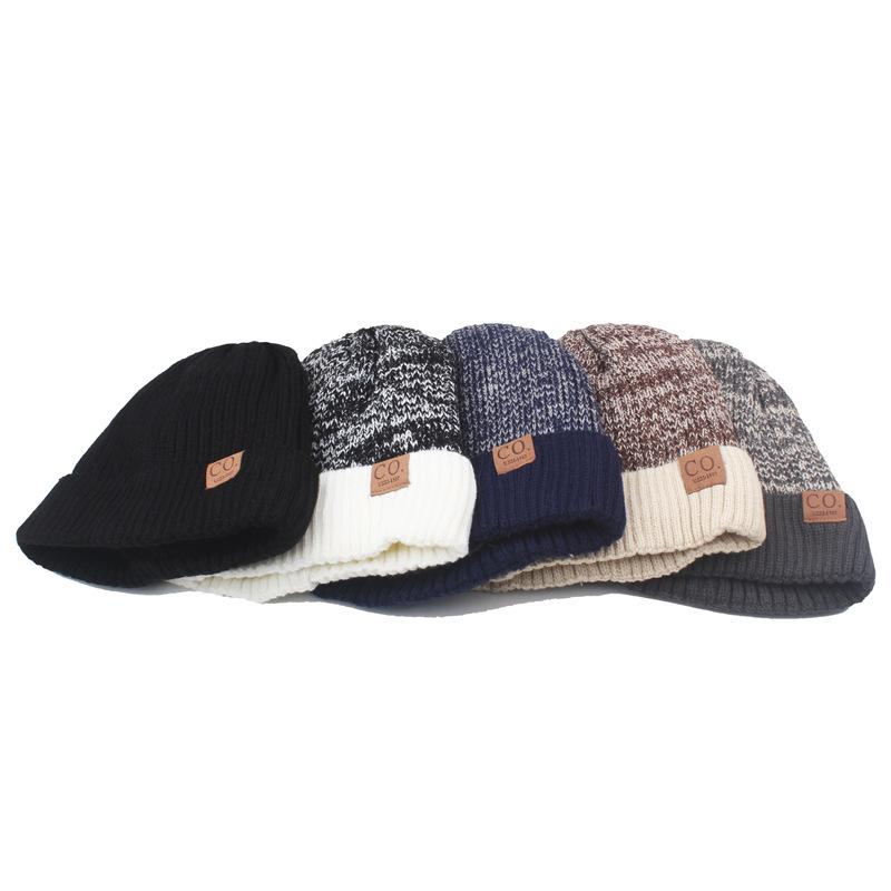 Wool hat women's winter face small knitted fleece thickened warm bald hat men's trendy windproof Internet celebrity letter cold hat