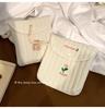 Cute Cartoon Embroidered Period Pad Bag - Portable Menstrual Cup & Sanitary Napkin Holder