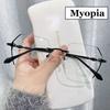 Myopia Glasses Women Anti-Blue Light Eye Glasses Men Anti-Radiation Rimless Nearsighted Eyewear Prescription Minus Eyeglasses