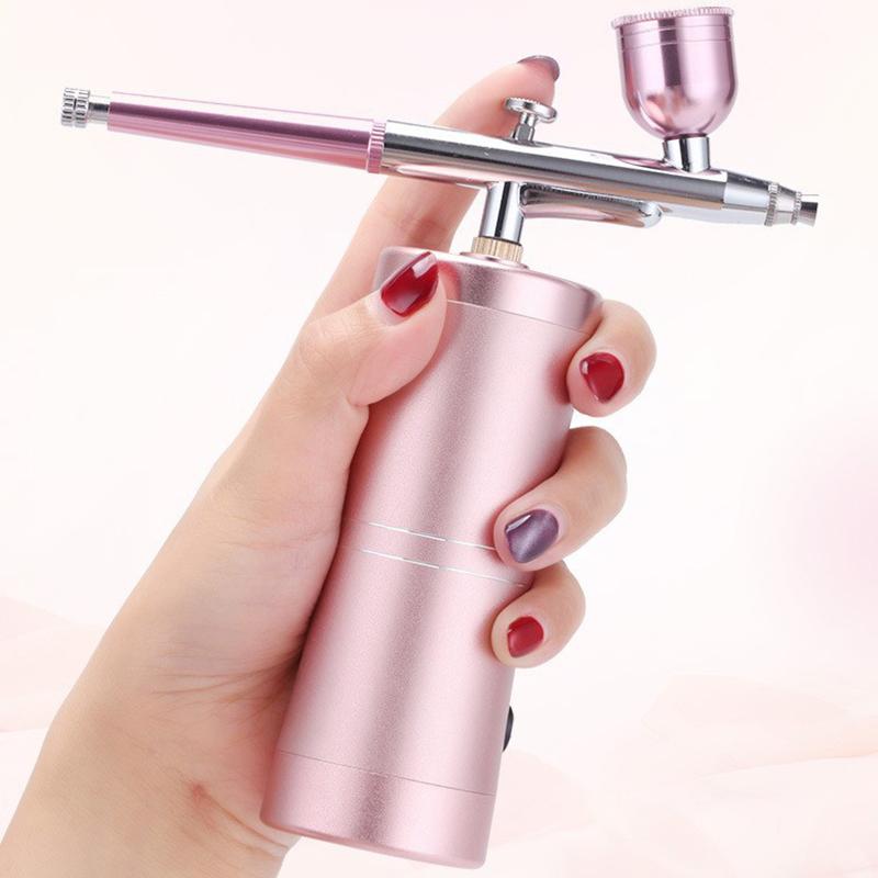 Portable Airbrush Kit Wireless Air Brush With Compressor Electrical Handheld Spray Gun Coloring Tattoo Graffiti Graphic Model