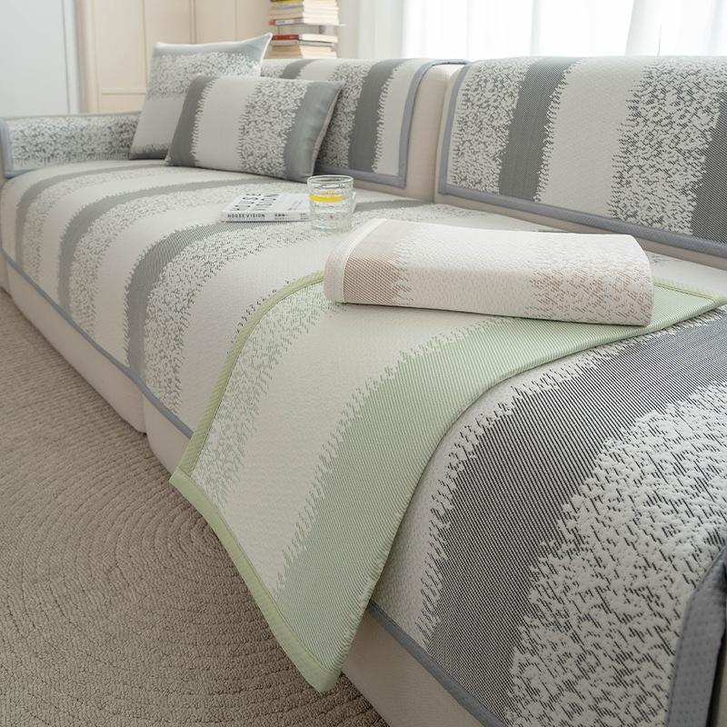New Simple Modern Sofa Cover Summer Ice Silk Cool Ice Cushion Non-Slip Light Luxury Sofa Cushion Seat Cushion