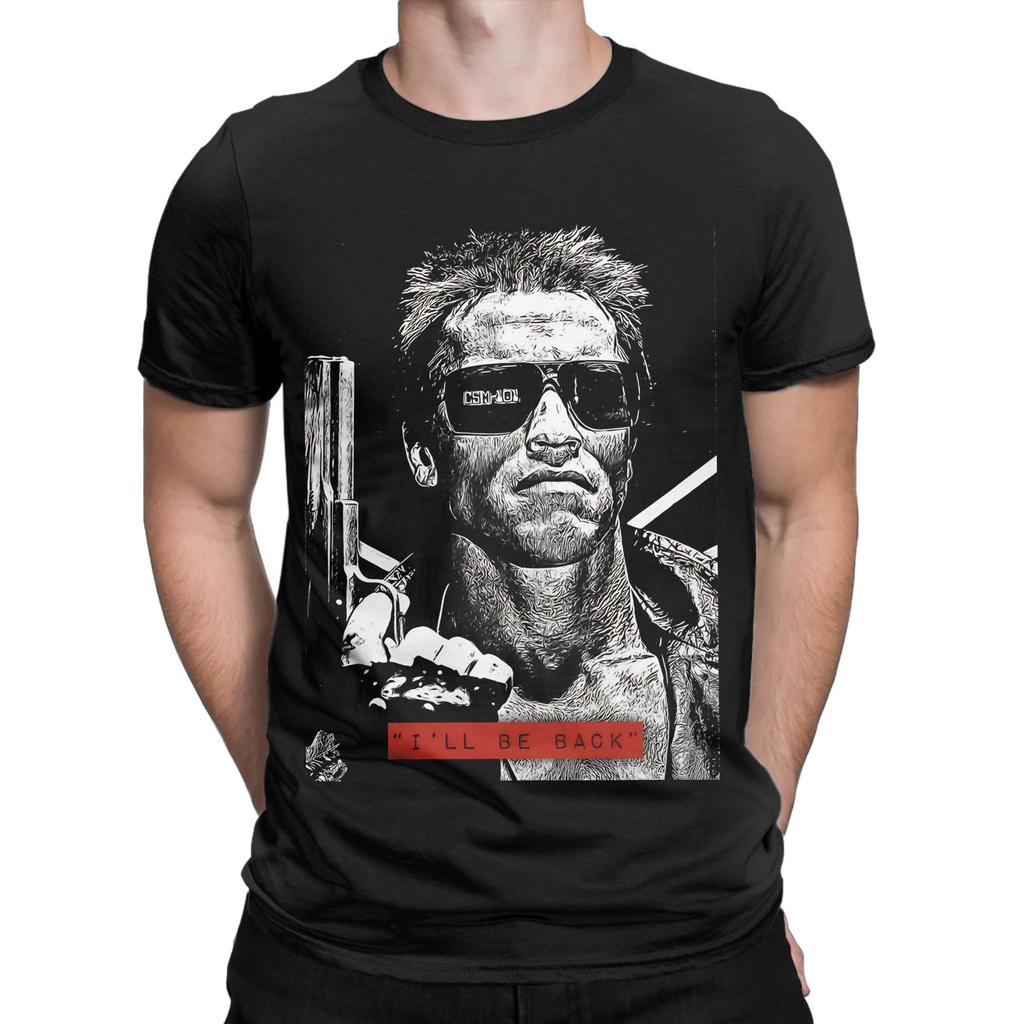 I Will Be Back The Tterminator Funny 100 Cotton TShirt The Tterminator Tees Tops For Unisex