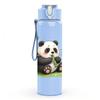 1PC Garden Panda Cartoon 750ml Color Plastic Sports Water Bottle Leakproof Flip Straw Lid Suitable for Sports Office Home Use