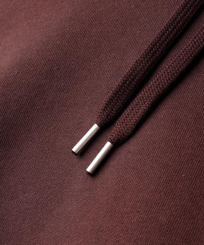 Jemut Day Cut Crop Oversized Zip-Up Hoodie Brick Red Kjhd2650
