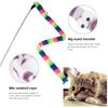 Pet Cat Teaser Toys with Feather Bell EVA Rod Mouse Toy Cat Catcher Teaser Stick Cat Interactive Toys Cat Accessory