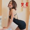 Sex underwear women's sexy suspender short skirt outfit hollow lace-up uniform temptation ice silk nightdress set
