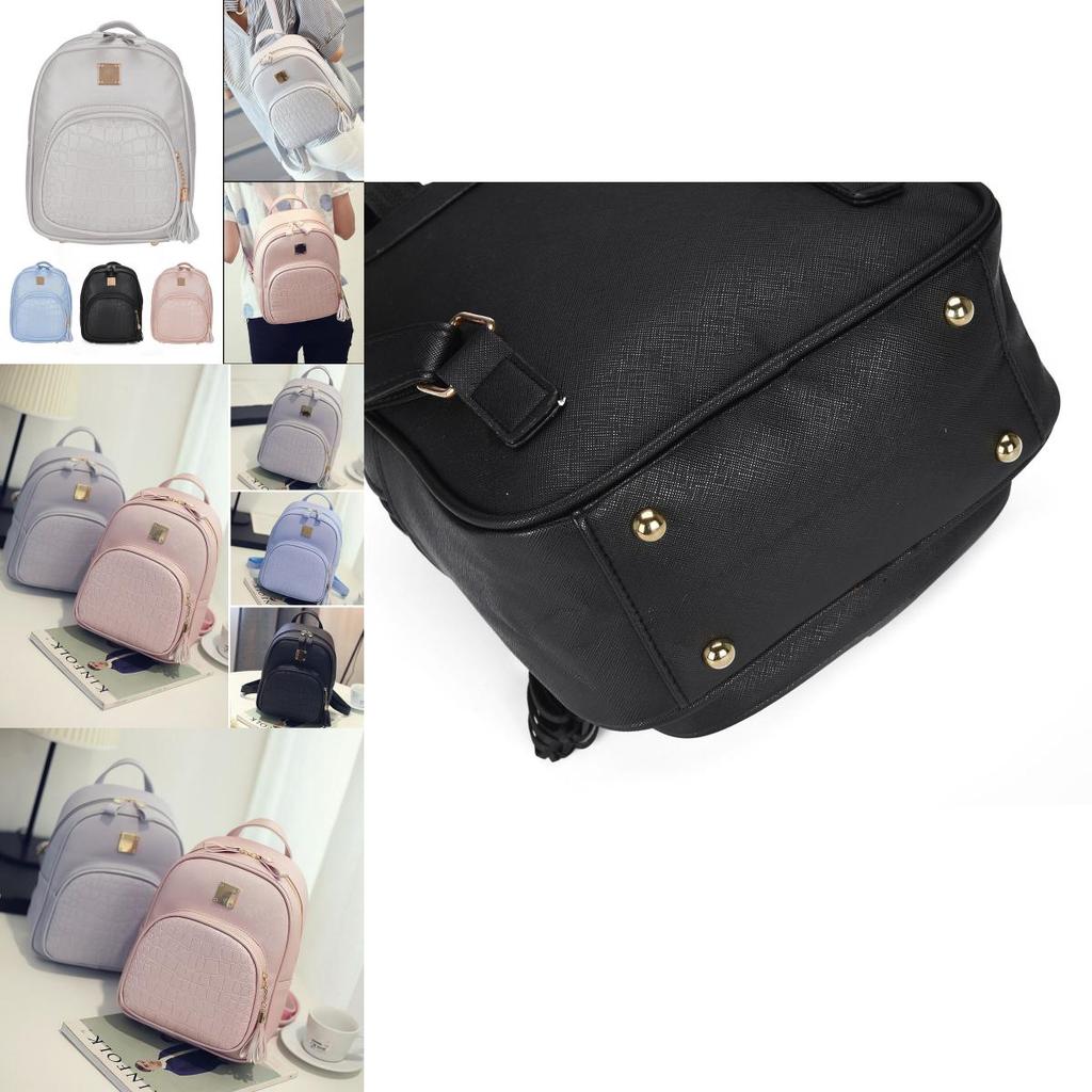 Elegant Women Pu Leather Braided Backpack With Adjustable Straps For Daily Use