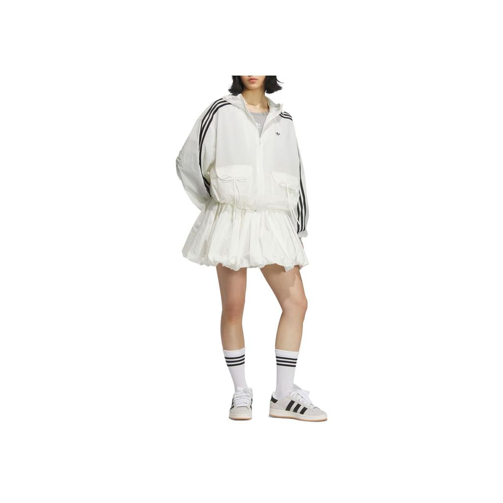 adidas Originals Windbreaker Comfortable Fashionable Aesthetic Simple Jacket Women Jacket Han-Jade-White KB8964
