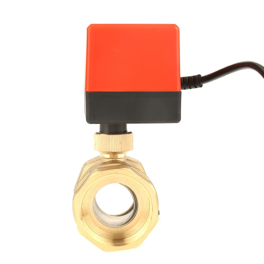 1pcs DC 12V G1 1 2  DN40 2 Way Brass Motorized Actuator Ball Valve for Air Conditioner
