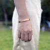 Vinterly Pure Copper Bracelets for Women Men Unisex 8mm Adjustable Open Cuff Bangles Female Resizable Jewelry Soft Metal Simple
