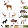 Wild Tibetan Antelope Solid Plastic Model Set For Kids Educational Play And Collecting