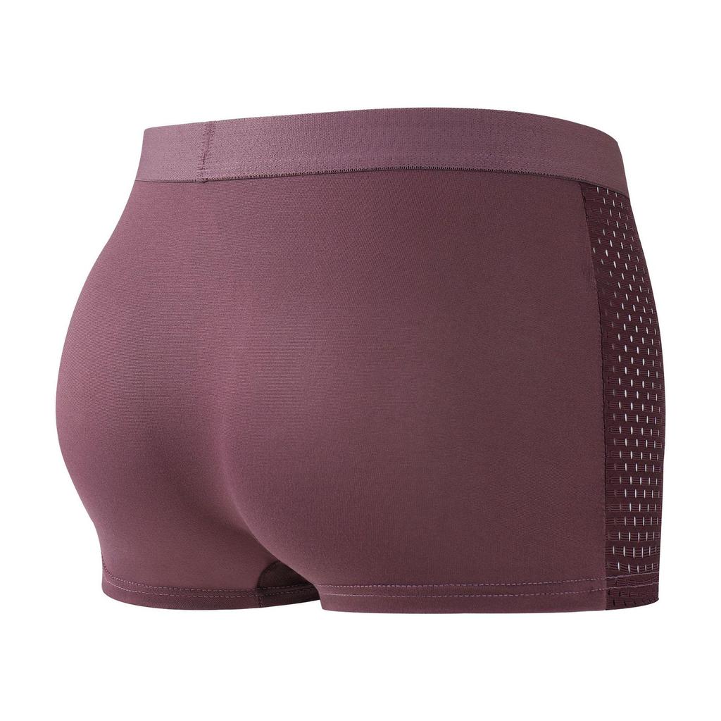 Pánské prodyšné síťované slipy z ledového hedvábí s vysokou elasticitou