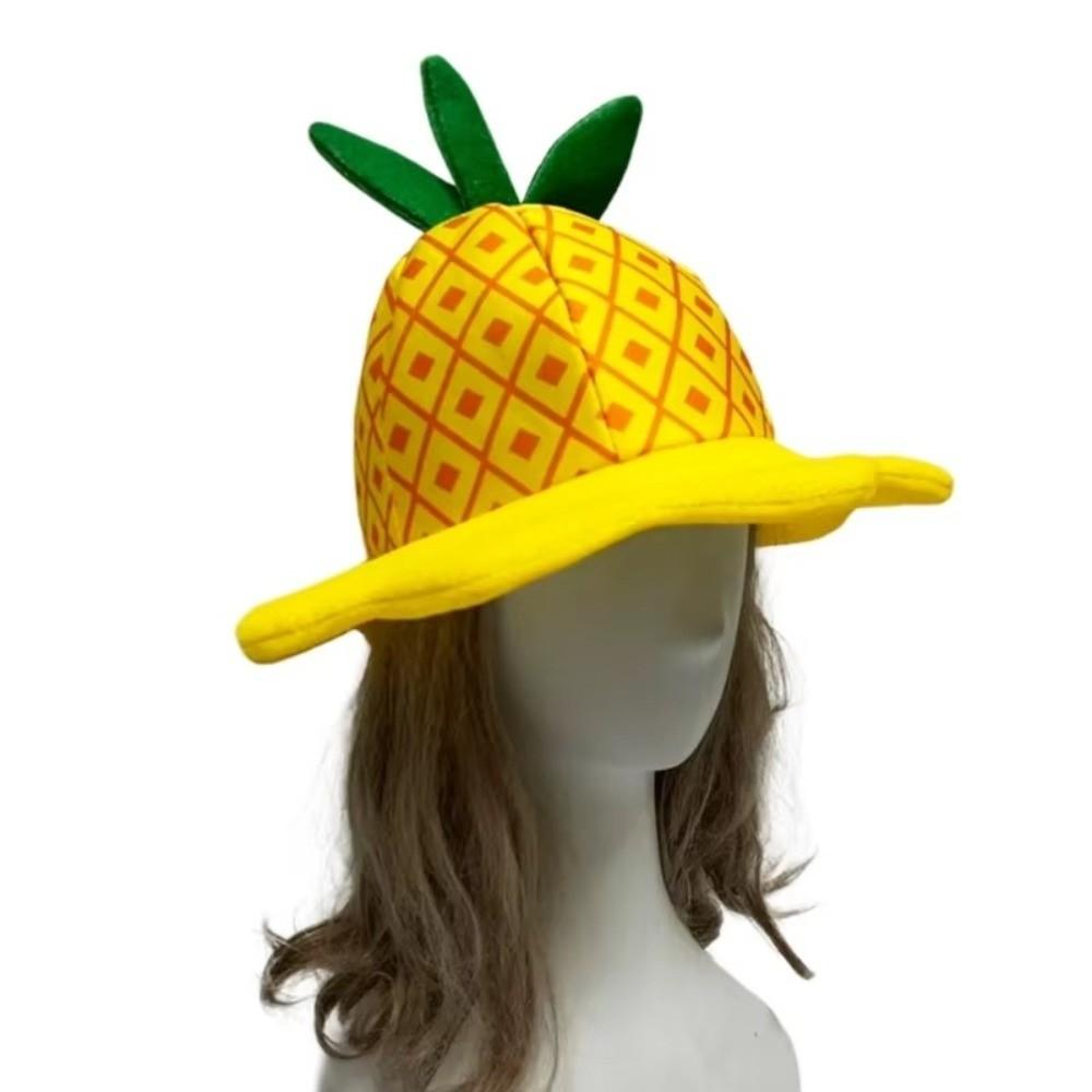 Soft Plush Cartoon Fruit Hat Funny Cosplay Headwear Pineapple Hat  Carnival Festival