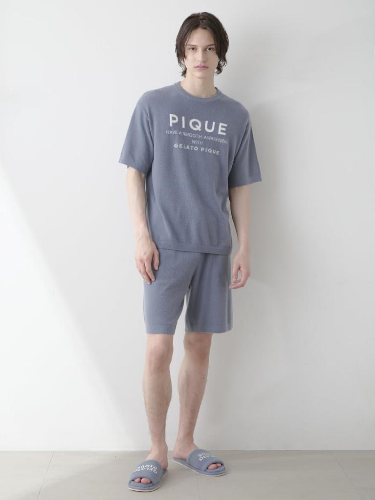 Gelato Pique HOMME Smoothy Lite Pullover PMNT254905 BLU L Men's