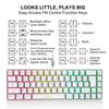 RGB Backlit 68-Key Wired Gaming Keyboard with Mechanical Feel & ABS Material