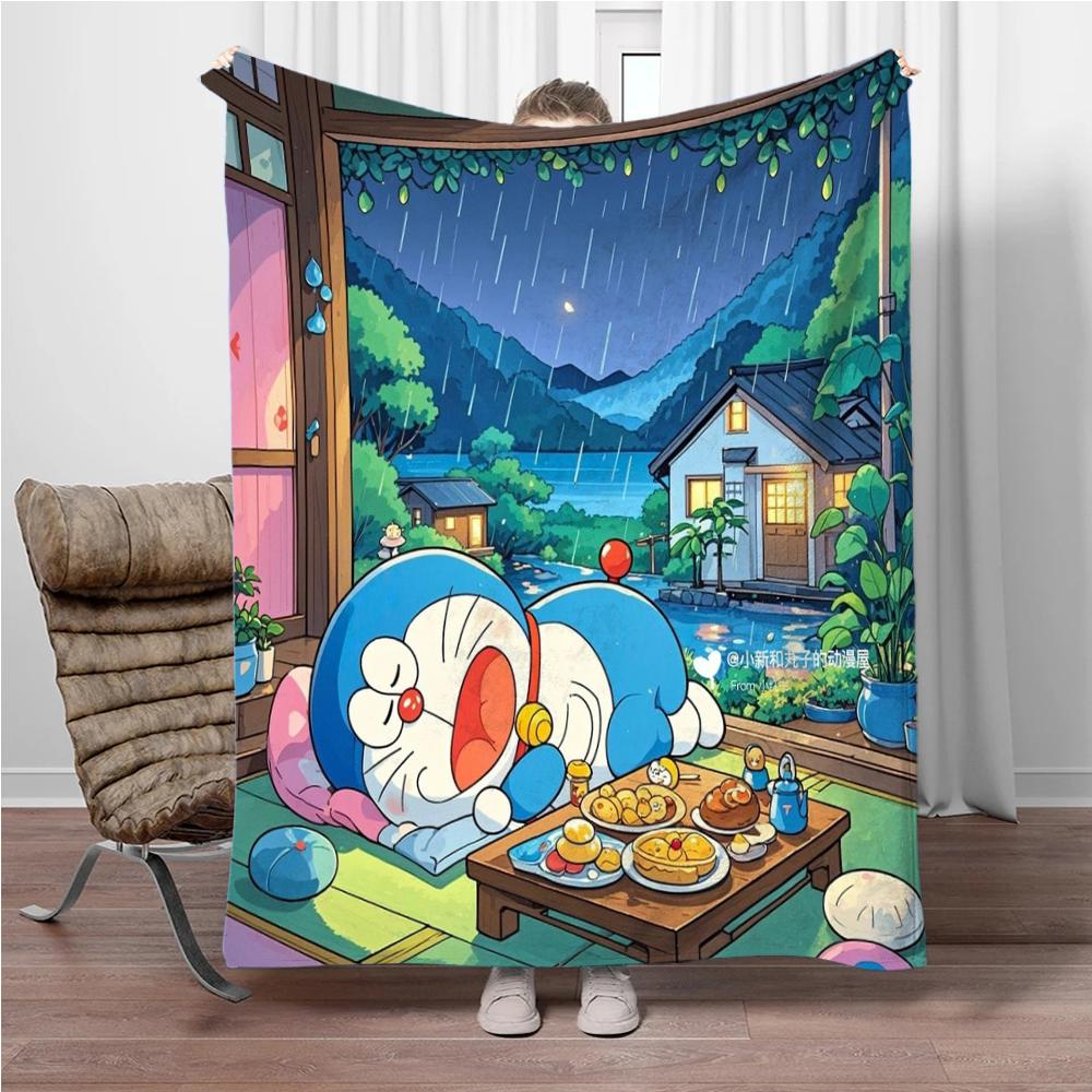 Doraemon Japonský Anime Deku Dívky Kluci Plyšový Dekorační Deku na Pohovku Novinka Teplý Deku na Všechna Roční Období Děti Student Děti Dárek