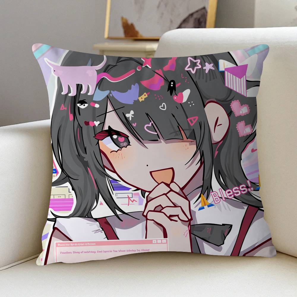 

Needy Girl Overdose Cute Cartoon Stitch Lucky Dragon Pillow Cover Sofa Cushion Cover Home Room Decoration Children Gift 16x16Inch